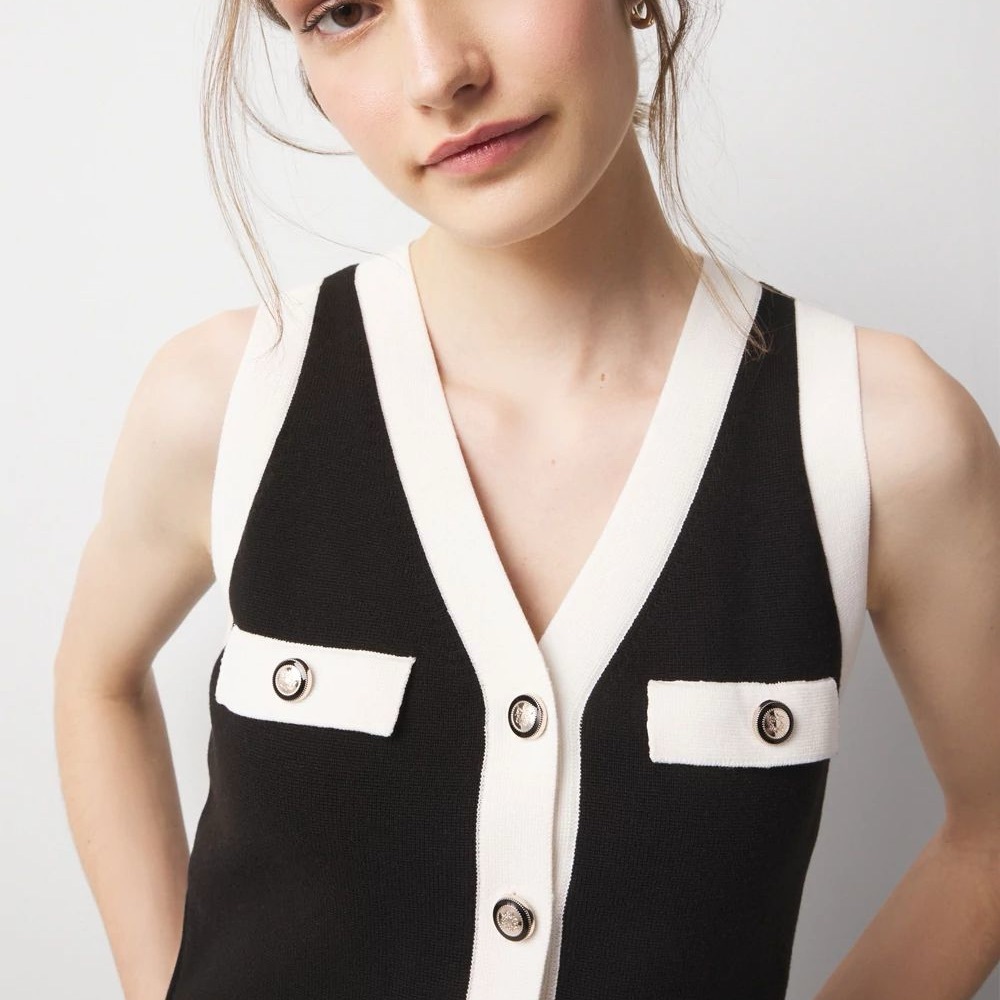 NWOT WHBM $99 Colorblock Sweater Vest - Picture 7 of 8